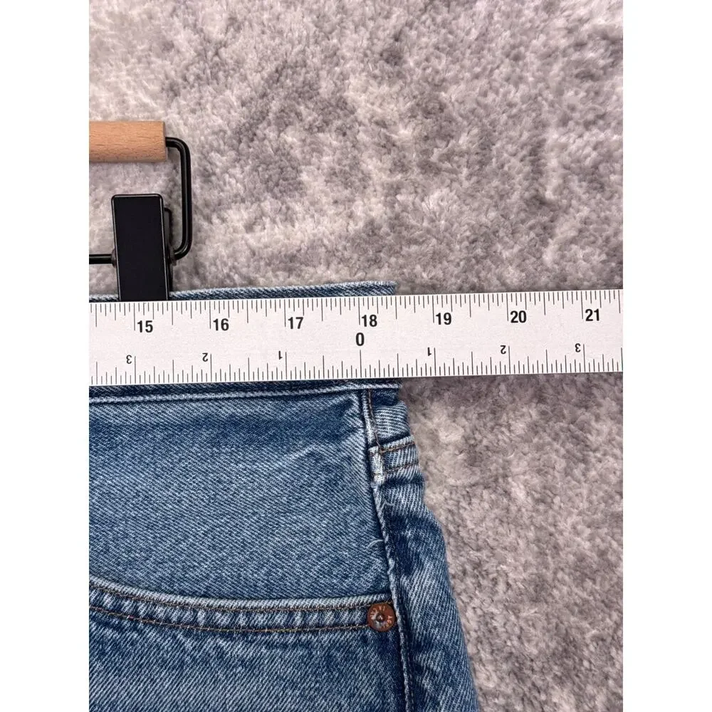 AGOLDE Parker Long Jean Shorts 32 Womens Cut Off Denim